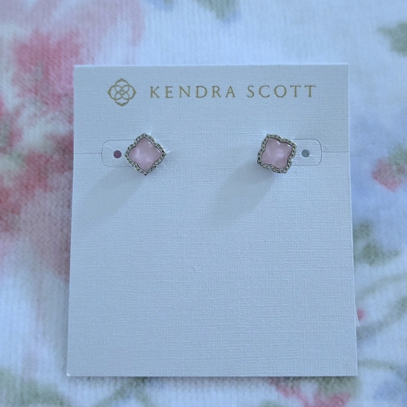 Kendra Scott "Mallory" Rose🌹 Quartz Stud Earrings - NWT - Picture 7 of 16